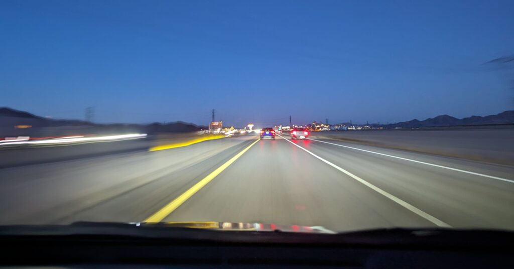 I-15 traffic long Las Vegas road trip