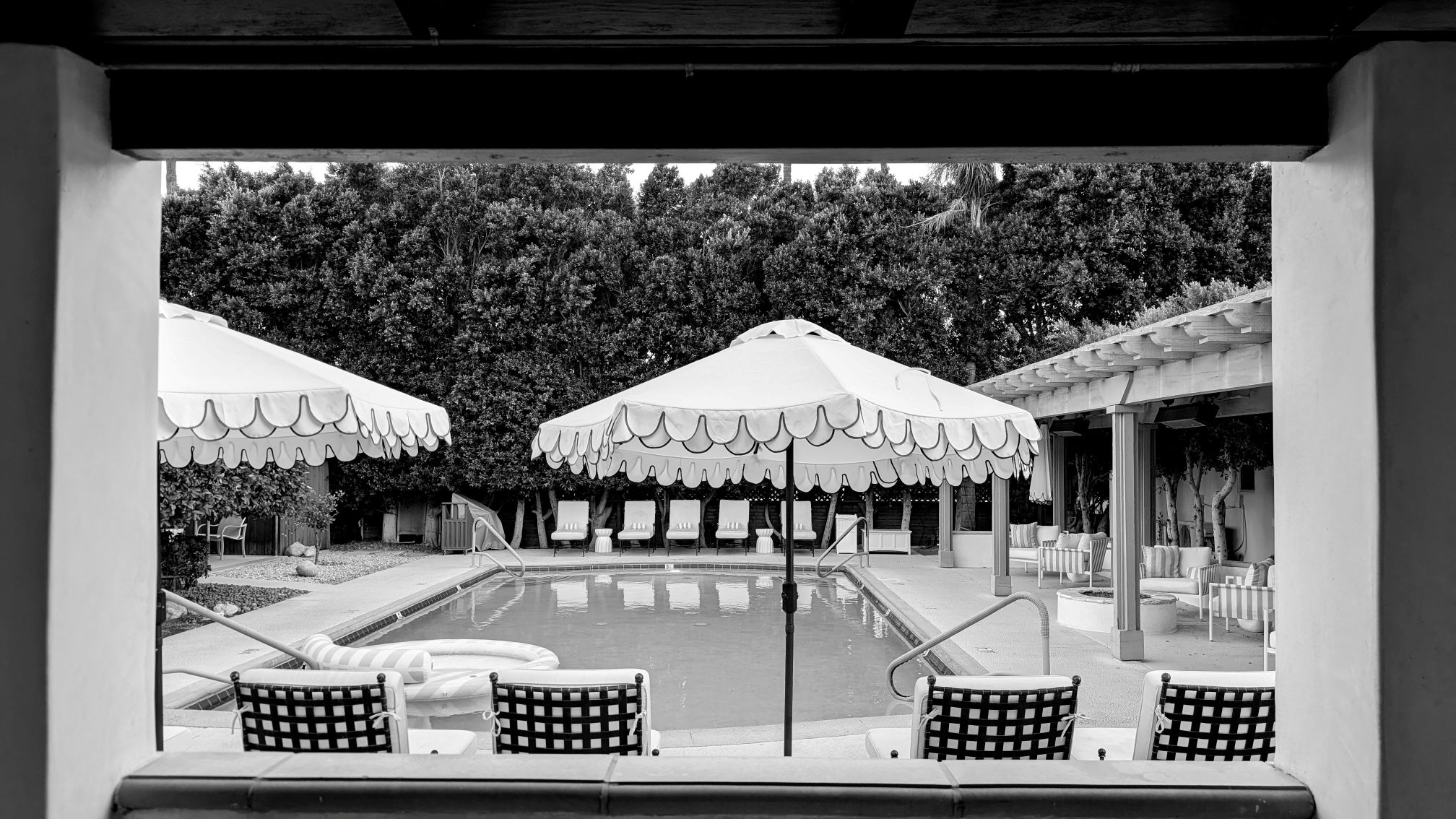 Small pool and chairs at Casa Palma Hotel in Palm Springs