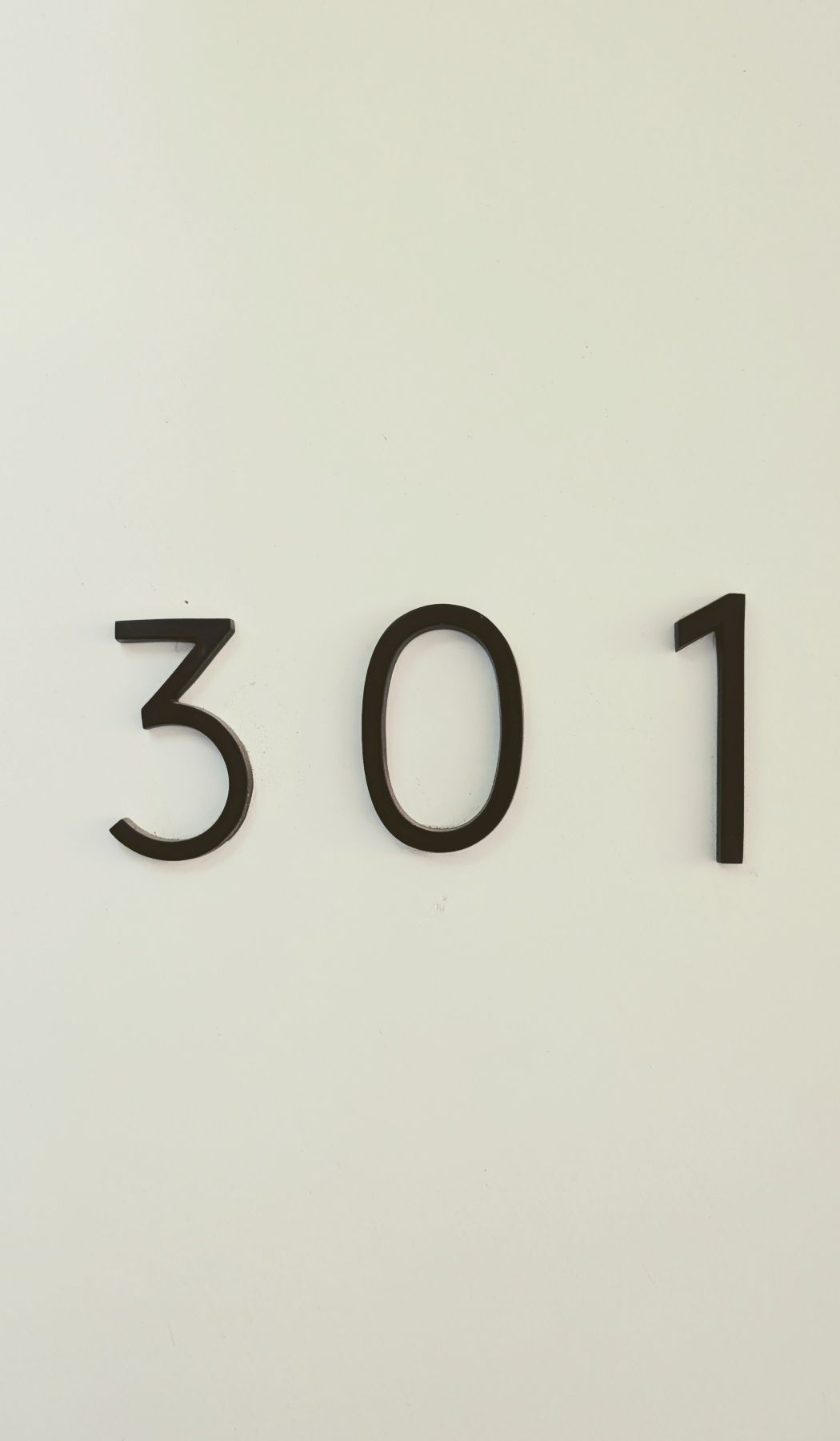 Room 301 door sign